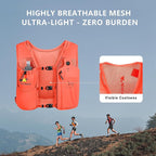 Running Vest with 350 ML TPU Soft Flask, Small Running Water Vest -Adjustable Chest Straps, Lightweight Hydration Vest Pack for Trail Marathon Hiking Cycling for Women Men Mini