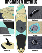 Highpi Inflatable Stand Up Paddle Board for Youth and Adults – Wide Sup with Premium Accessories, Blow Up Paddleboard for Surfing, Fishing, Yoga & More