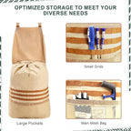 Himal Outdoors Spare Tire Trash Bag, Spare Tire Storage Bag,SUV Trunk Organizer for Outdoor Off-Road Recovery Gear,Beige