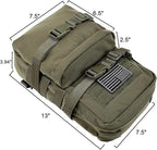 Tactical Mini Molle Hydration Pack,Molle Hydration Carrier with US Flag Water Resistant,Hydropack for Tactical Vest Backpack