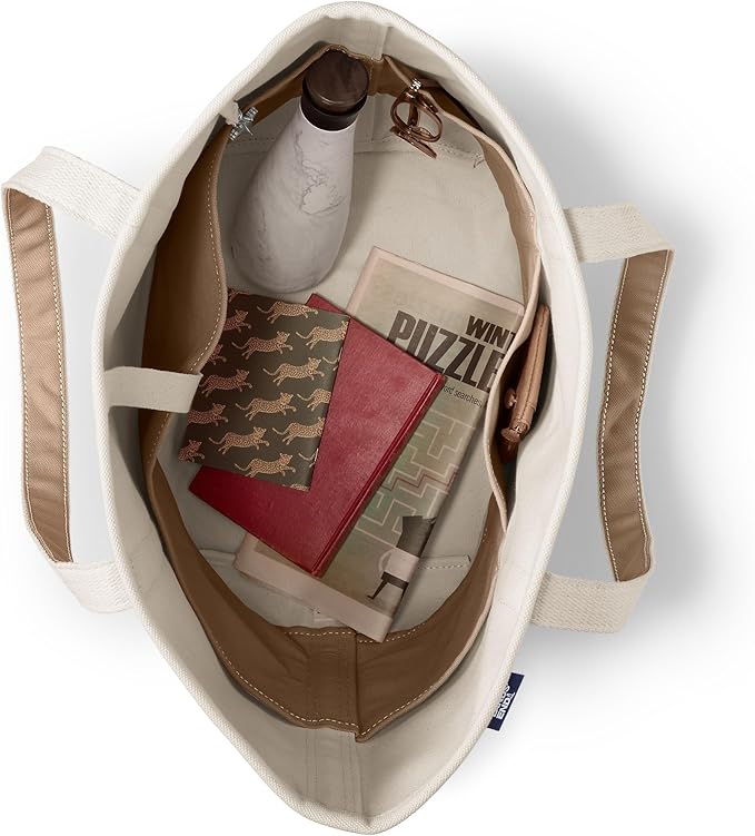 Lands' End Open Top Canvas Tote Bag