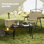 WOHOMO Folding Coffee Table Small Black Coffee Tables for Living Room Portable Simple Modern Rectangular Center Table for Small Spaces,No Assembly, 31.5 * 15.7 * 17.7IN, Black