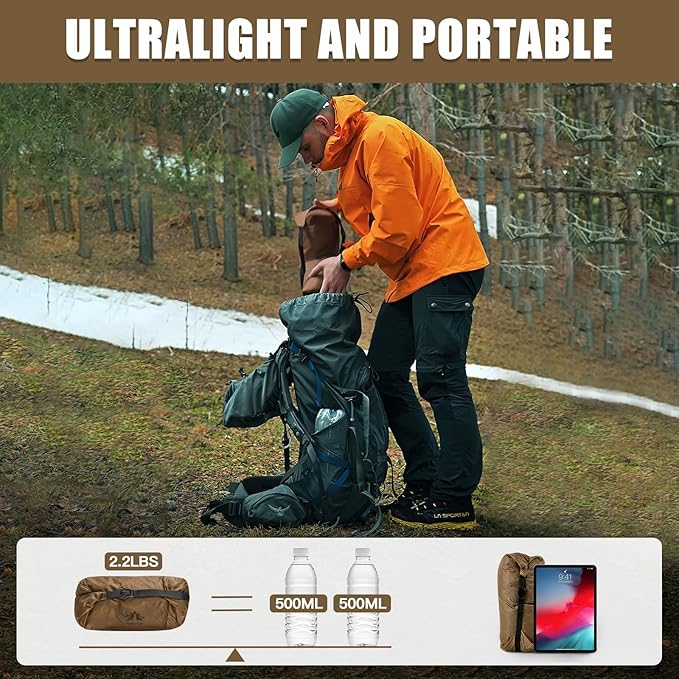 Night Cat Ultralight Tent 1 Person for Professional Backpacker Hiker 2 LBS Only Lanshan Backpacking Bivvy Ground Tent Heavy Rain Waterproof Trekking Pole Not Included