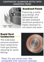 CAMPINGMOON Camping Kettle 1.5L Portable Ultra-Light Coffee Tea Pot S1500