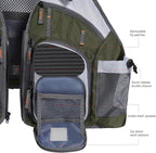 BASSDASH Strap Fishing Vest Adjustable for Men and Women, for Fly Bass Fishing and Outdoor Activities