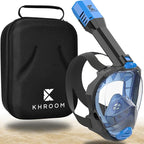 Khroom Full Face Snorkel Mask for Adults | New Valve Tech for Easy Breathing | 3X Larger Air Intake | Leak-Proof & Anti-Fog | Premium Snorkel Gear | Scuba Mask with Action Cam Mount