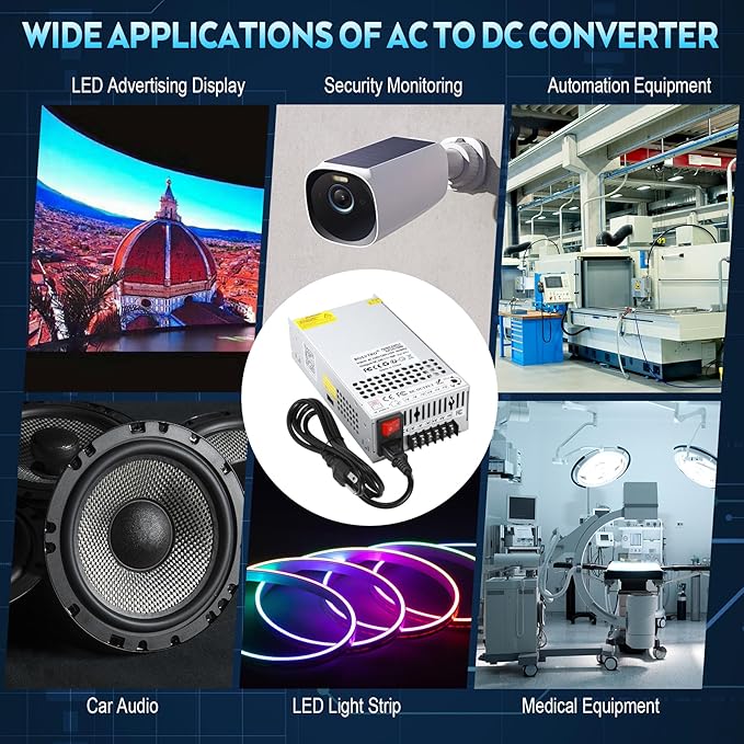 Upgraded 48V DC Power Supply 1200W 25A AC to DC Converter Switching Power Supply for Led Strip, Motor Pump, CCTV, 3D Printer, Electronic Instruments, Lab Computer