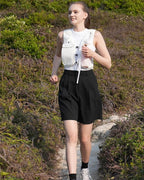 Running Vest for Women Men, USA Original Patent, Adjustable Chest Straps Running Hydration Vest with 500ml Soft Flask, Lightweight Reflective Hydration Backpack for Marathon