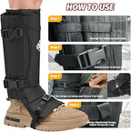 ZHZ Snake Gaiters Durable Waterproof Snake Chaps Lower Legs Protection,Snake Guards with Adjustable Size for Men & Women,Used for Hunting,Hiking and Farm Work