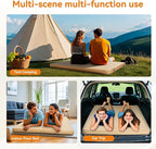 Self Inflating Sleeping Pad with Electric Pump, 4" Ultra-Thick Memory Foam Double Sleeping Mats, Easy Inflate& Deflate, 9.5 R-Value Insulated Camping Mattress Pad for Camping, Travel