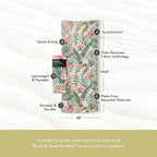 Nomadix Original Towel - Perfect for Beach, Pool, Travel, Camping, Yoga - Made with Recycled Materials - Super Absorbent - Sand Resistant -Palms Pink - 72.5" x 30"