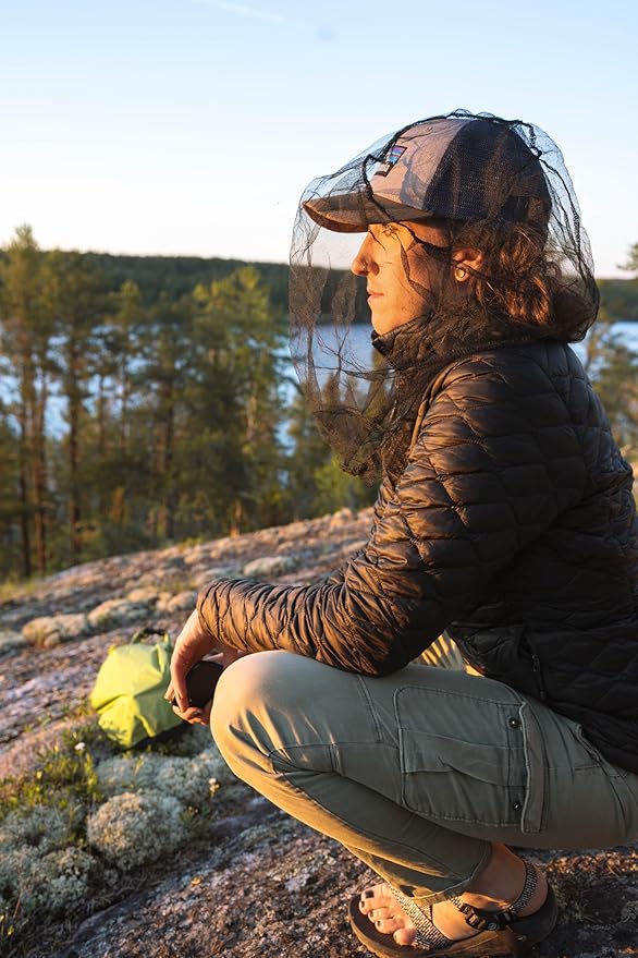 Coghlan's Compact Mosquito Head Net – Lightweight Mesh Insect Protection for Camping, Hiking, and Outdoor Activity, Fits Over Hats for Comfortable Bug Defense in Any Environment