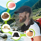 South to East Premium Mosquito Head Net for Insect 2 Pack, Ultra Clear View, Extra Fine Holes, Chemical-Free Fly & Bug Protection for Camping, Hiking, Fishing, Safari, Fit All Hats for Men & Women