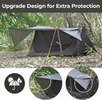 onewind Ultralight One Person Bivy Tent, Backpacking Tent for Single Person Waterproof Silnylon Lightweight for Camping Backpacking Hiking, NO Trekking Pole