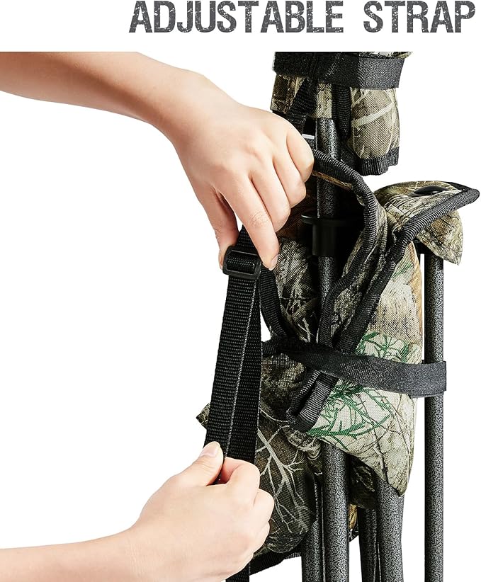 PORTAL Extra Large Quick Folding Tripod Stool with Backrest Fishing Camping Chair with Carry Strap