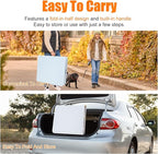 6 FT Folding Table with Carry Handle, Portable Fold-in-Half Plastic Table, Rectangle Foldable Table for Indoor/Outdoor White