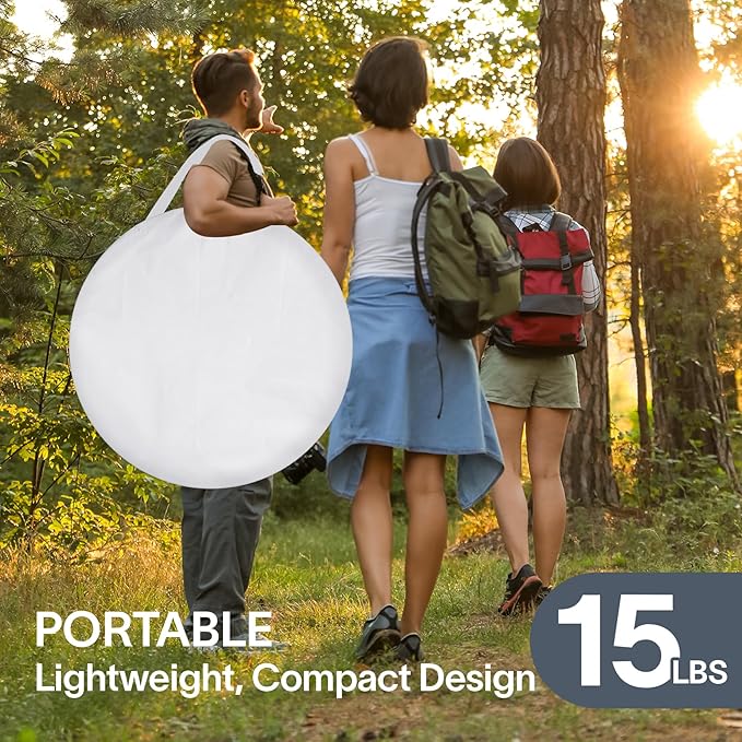 Alvantor Screen House Gazebo, 6-10-15 Person Pop Up Igloo Screened Canopy Tent with Mosquito Netting Sides, Instant UV Resistant Sun Shelter for Garden, Patio, Backyard