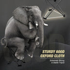 REDCAMP 2 Pack Extra Wide Camping stools, Oversized Surface Tripod Stools for Adulit for Fishing Hunting Backpacking Camping,Black