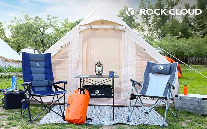 ROCK CLOUD Portable Camping Table Aluminum Folding Camp Table Lightweight Outdoor for Camping Hiking Picnic Backpacking, 28” x 28”