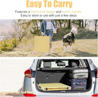 4 FT Folding Table with Carry Handle, Portable Fold-in-Half Plastic Table, Rectangle Foldable Table for Indoor/Outdoor Light Yellow