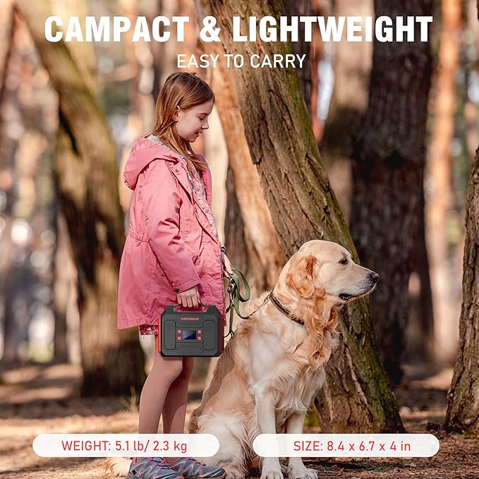 Power Bank with AC Outlet 250Wh, Solar Generator Power Bank, 300W Portable Power Station,110V Small Portable Generator for Home Use Camping Emergency Hunting Outdoor