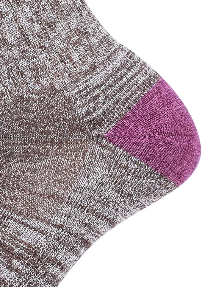 EnerWear 4 Pack Women's Merino Wool Outdoor Hiking Trail Crew Sock