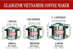 AMT 6.5 oz Coffee Maker, Phin Filter with Cork, Screw Down Coffee Dripper for Vietnamese Style Coffee at Home or Office