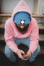 ATNKE LED Lighted Beanie Hat,USB Rechargeable 4 LED Running Headlamp Bright Cap with The Light Gifts for Men and Women