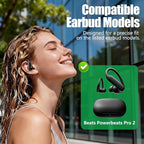 15 Pairs Ear Tips for Powerbeats Pro 2, Replacement EarTips Accessories for Beats Pro 2 Earbuds, 5 Sizes (XS/S/M/L/XL), Fit Charging Case, Quick Sand White
