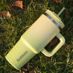 BJPKPK Tumbler With Handle And Straw 40oz Insulated Tumbler Cups With Lid Stainless Steel Travel Coffee Mug,Bubble Gum
