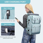 PIJUSHI Travel Backpack for Women Carry on Luggage Backpack Convertible Large Laptop Duffel Bag for Airplanes(PE049 Teal Blue)