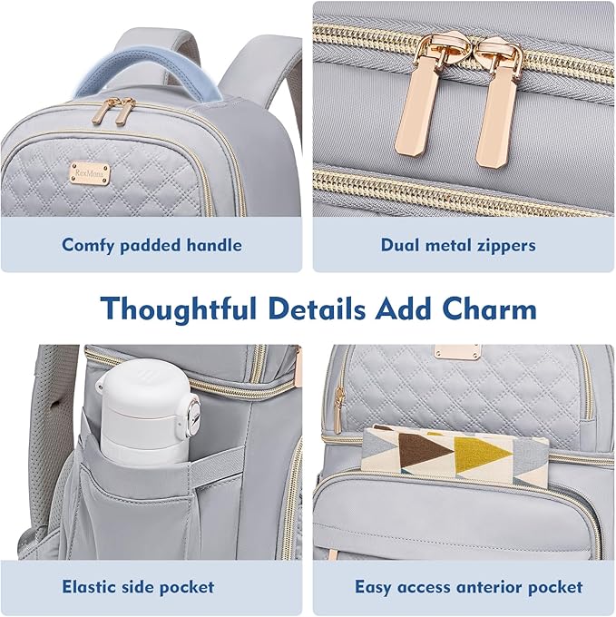 Backpack Cooler Lunch Backpack Double Decker Lunch Box,Insulated Backpack Lunch Cooler Bag, Lightweight Leakproof Lunchbox Backpack for Women Men to Travel,Picnic,Hiking,Beach,Camping