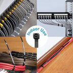Zip Ties 4 inch, Small Zip Ties with 18 lb Tensile Strength, Black, 1000 Pack, by Tantti Supply