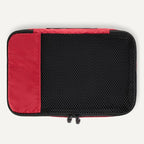 Amazon Essentials 4-Piece Packing Cubes Travel Accessories Set, Luggage Organizer with Double Zipper, Mesh Top, 100% Polyester, Small, Red (Previously Amazon Basics)