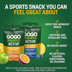 GoGo squeeZ Active Fruit Blend Energy Release | 18-Count Variety Pack | Tropical Fruit Punch and Blueberry & Pomegranate | Made with Real Fruit and B Vitamins