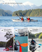 Adjustable Kayak Paddle with Carbon Shaft and PP Blade Available in 220-230/220-240/230-250cm Floating Lightweight Kayak Oars with Original Pattern