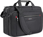 VANKEAN Laptop Briefcase Premium Laptop Case Fits Up to 17.3 Inch Business Shoulder Bag Laptop Expandable Water-Repellent Messenger Bag for Men/ Women Computer Bag for Travel/ Business/ Black