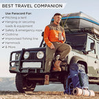 TECEUM 5/32" Paracord Rope 1000 – 1000ft / 200ft / 100ft / 50ft – Tactical Parachute Cord 4mm – 45+ Colors – Nylon String for Survival & Camping Gear – Stripe Cord for Survival – Utility Rope