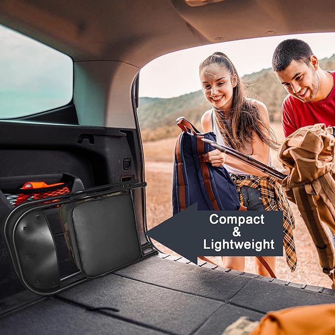 Mini Padded Folding Chairs, Garage Stool, Portable Camping Chair with Cushion, Lightweight Lawn Chair, for Outdoor Sports Events, Patio, Fishing, Hiking, Hunting, Picnic, Beach (Black 2 Pack)