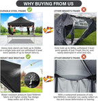 COBIZI 10x10 Pop Up Canopy Tent 10x10 Canopy with 4 Sidewalls Waterproof Heavy Duty Commercial Canopy Tent for Parties Outdoor Tent Garden Gazebo Tent, Carry Bag with Wheel(10x10ft, Black)
