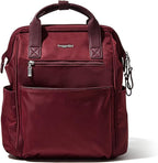 Baggallini Soho Backpack - Travel Laptop Backpack for Women - Lightweight Water-Resistant Luggage Bag, Dark Cherry