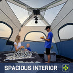 4/6/8 Person Instant Tent, Waterproof Pop Up Tents for Camping with Rainfly, 60 Seconds Easy Setup, Automatic Cabin Tent for Family Camping with Expandable Carry Bag & Upgraded Ventilation