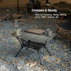 ONETIGRIS Dipper Camping Table, Lightweight Portable Folding Table with Mesh Storage Net, High/Low Options, Ideal for Camping, Hiking, Tailgating, Beach, Picnic, Travel, Backyard