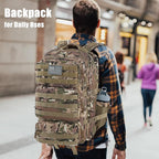 Military Tactical Backpack 50L Large Day Backpack for Men Molle Army 3 Days Assault Pack Bug Out Bag Water Resistant and Heavy Duty Hiking Treeking Rucksack - Camouflage
