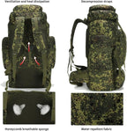 Hiking Backpack for Men 70L/100L Camping Backpack Military Rucksack Molle 3 Days Assault Pack for Climbing