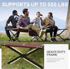 EVER ADVANCED Extra Wide Camping Cot for Adults Oversized XXL Sleeping Cots Folding Cot Bed with Carry Bag, 84.3" L x 41.9" W, Support to 550 lbs