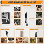 Survival Kit, Gifts for Men Women Teen Boys, 252 pcs Survival Gear and Equipment Mini First Aid Kit for Car Home, Emergency Kit with Molle System for Earthquake, Outdoor Adventure, Car Travel