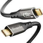 ZIKNYDO USB 4 for Thunderbolt 4 Cable 3.3FT/1m, 40Gbps USB C Data Cable, 8K/4K Video, 240W Charging, USB-C Thunderbolt Cable, for Thunderbolt 3, iPhone 16 Series, SSD, MacBook, eGPU