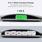 USB C Fast Charger, 100W GaN 6 Port Type C Charging Station Hub Block Cube, USB C Wall Charger Power Strip Adapter Plug for iPad iPhone 16 15 14 13 12 Pro Max Pixel Note Galaxy, 5ft Cord