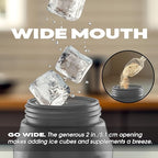 Cannon Sports 1 Liter Sports Water Bottle, BPA-Free, 34oz Capacity, Large Mouth, 2 lids (Straw & Squeeze) with Carrier, Great For Helmet Sports Such As Hockey, Lacrosse, Football, Boxing (Gray)